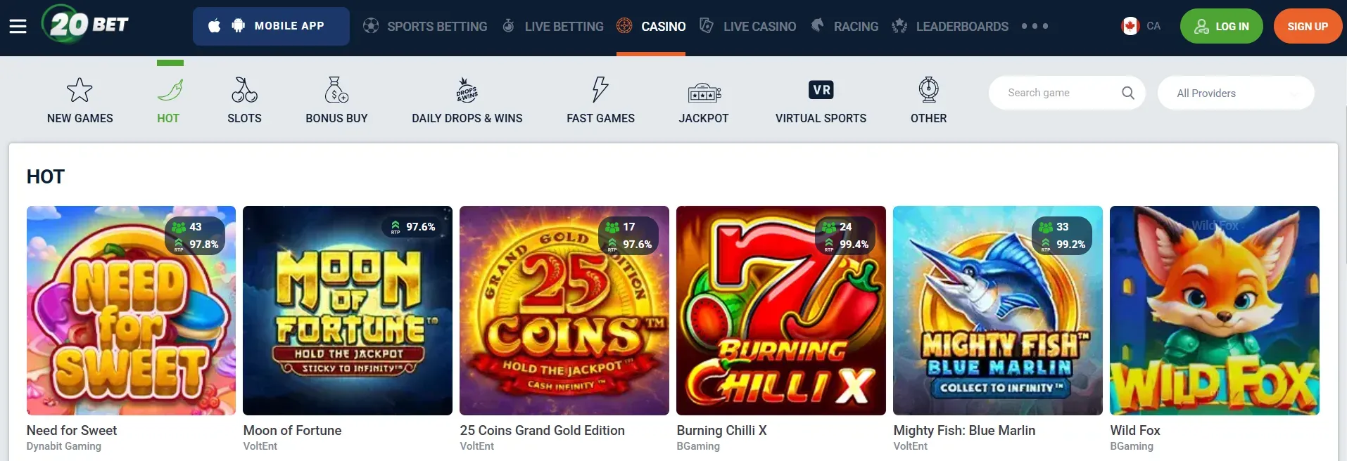 20bet Casino